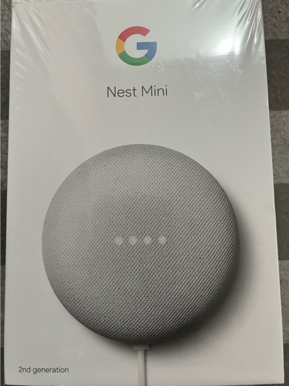 google Home Office Poster White with Blue and Multicolor Icons